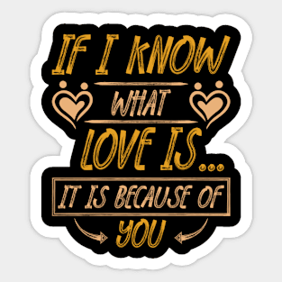 if i know, what love is, quote Sticker